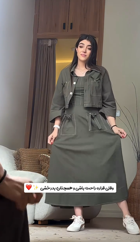 (7900) 🌸 عزيزتي، فستان أنيق يجمع الراحة والجمال، اطلبيه اليوم! 💖